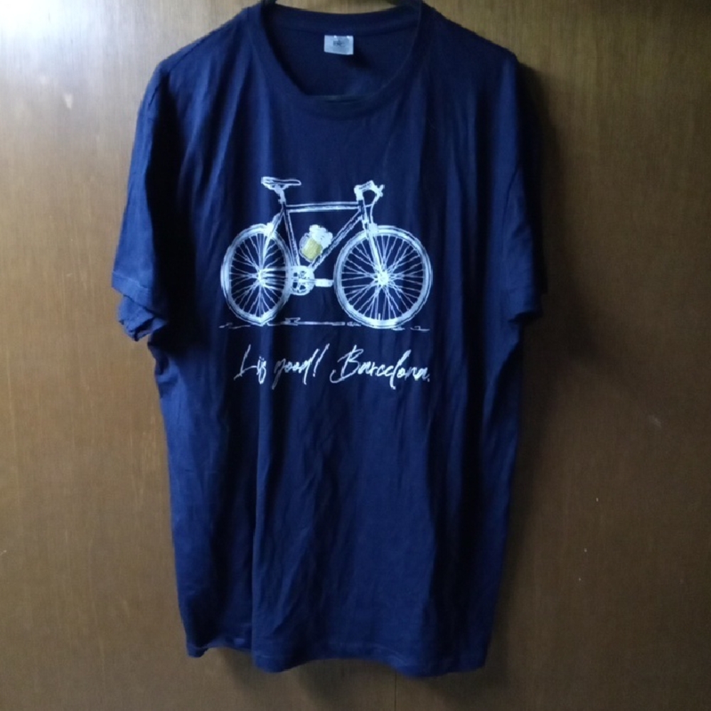 Navy Blue Graphic T-Shirt From Barcelona